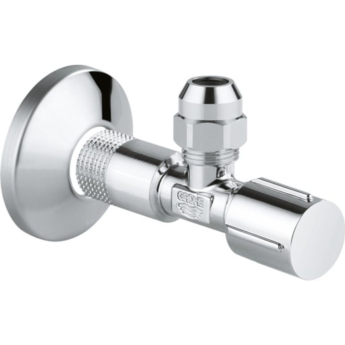 Grohe vinkelventil 1/2" med riflet gevind