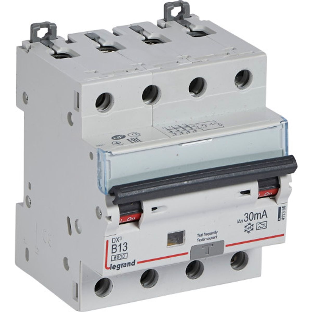 DX3 kombiafbryder HPFI RCBO B 13A 30mA 4P, 10kA, 4M, type A