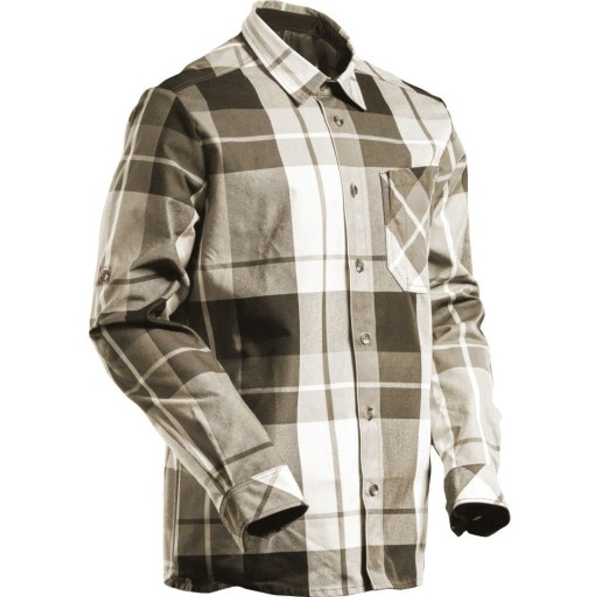 Mascot ternet flannel skjorte 22904-446, mørk sand, str. XS