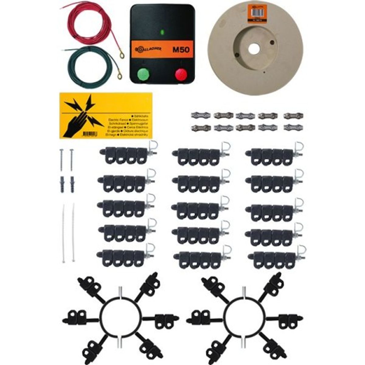 Gallagher mår hegnssæt med M50 230V spændingsgiver