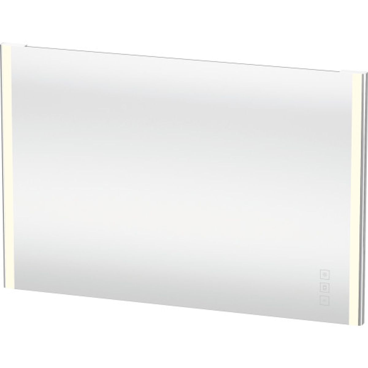 Duravit XSquare spejl med lys, dæmpbar, touch, 120x80 cm, krom