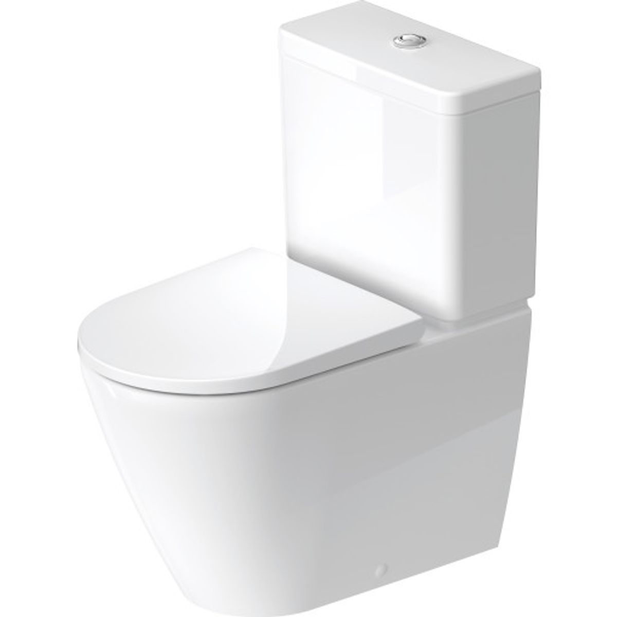 Duravit D-Neo toilet, kun underdel, back-to-wall, uden skyllekant, antibakteriel, hvid