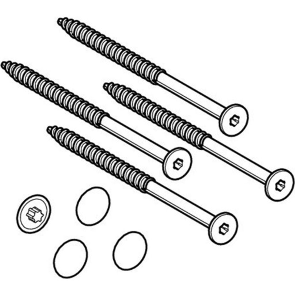IFÖ skruer med dækkapper til montering af toilet (sæt)