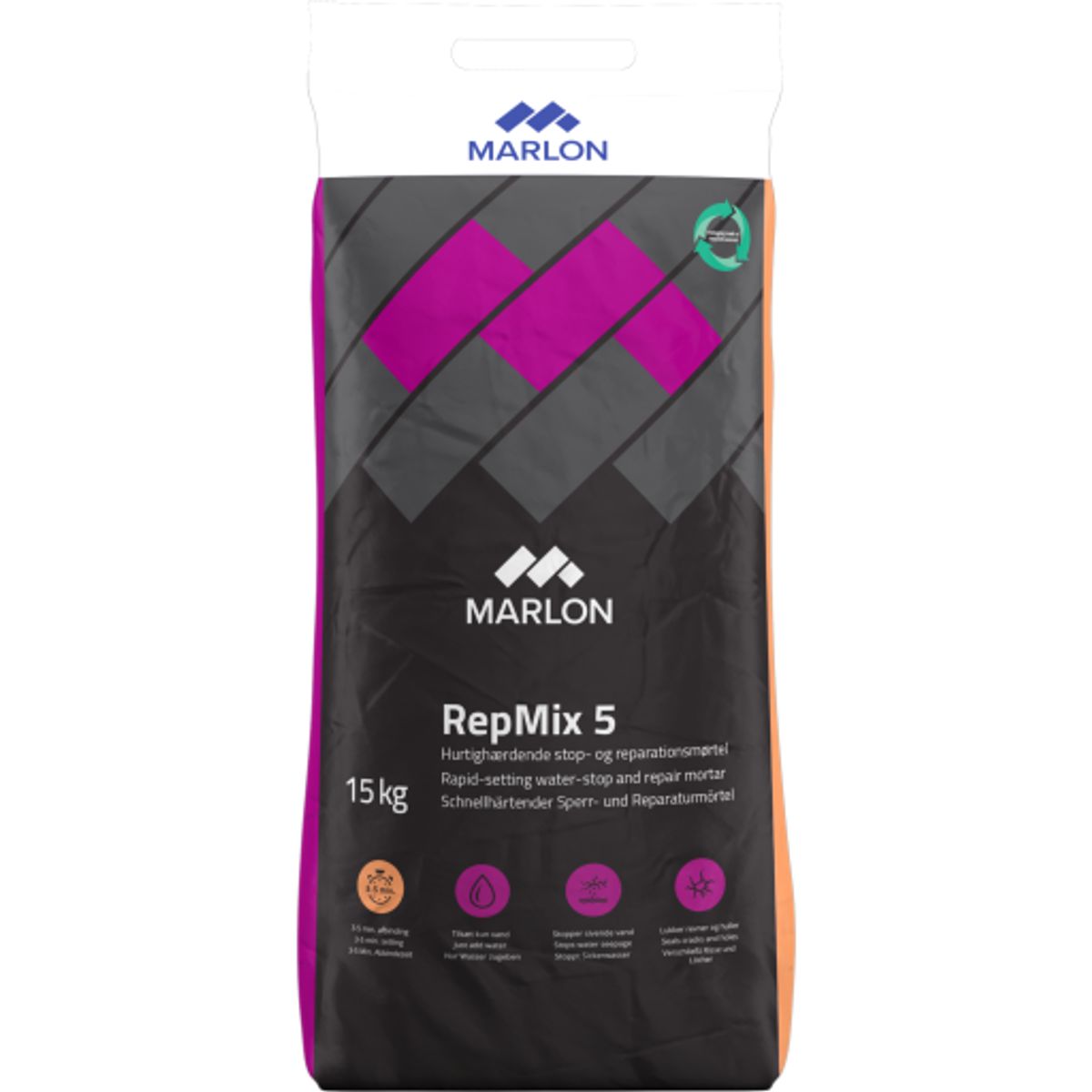 Marlon RepMix 5 stop- og reparationsmørtel, 15 kg