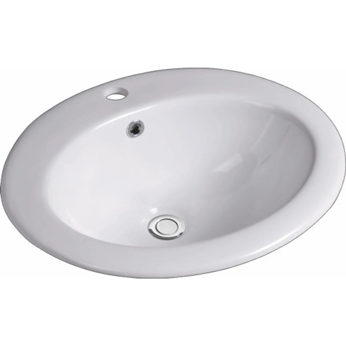 Lavabo Gino porcelænsbadvask 510x450x195 mm planlimning mathvid