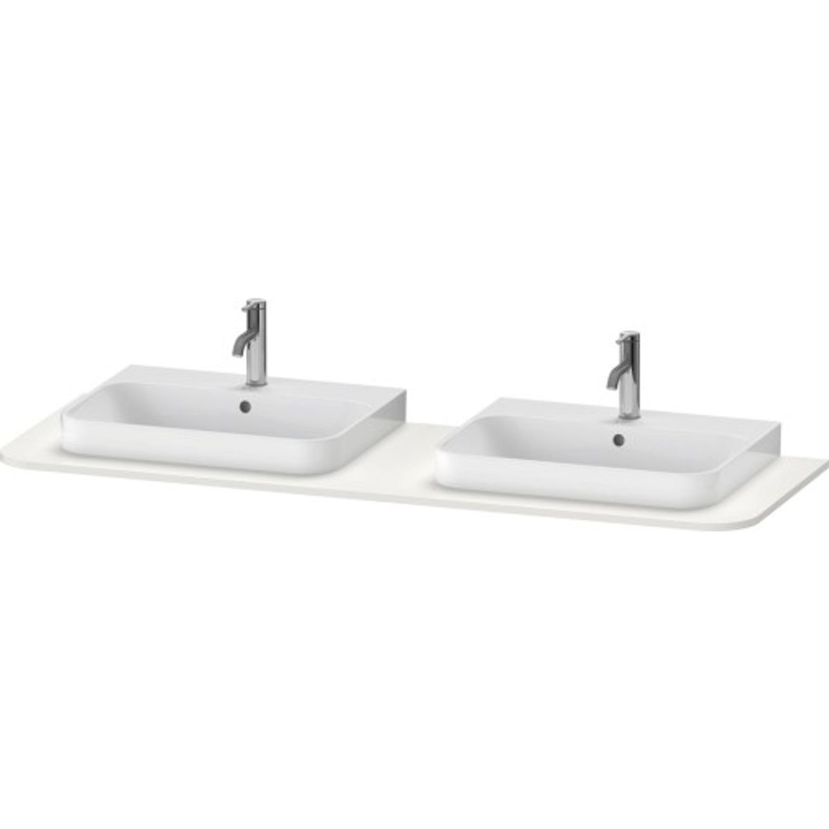 Duravit Happy D.2 bordplade, 160x55 cm, mat hvid