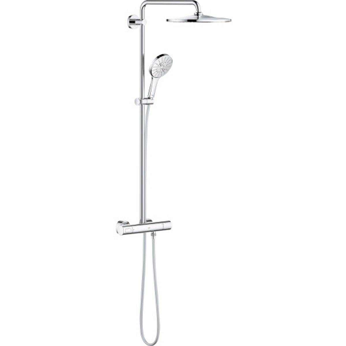 GROHE RAINSHOWER SYSTEM termostatbatteri 2hul m/hoved/håndbr mes