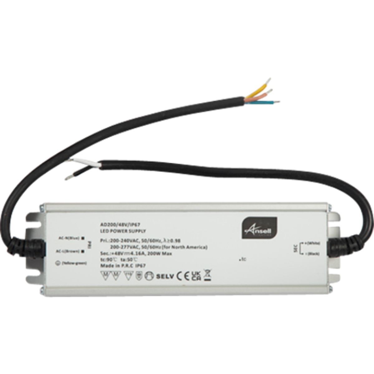 LED Driver 200W 48Vdc IP67