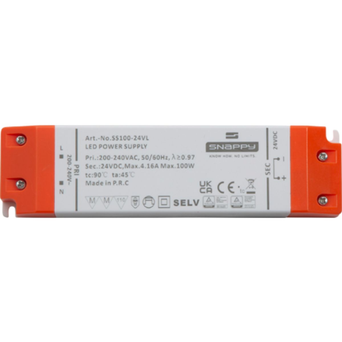 LED Driver 100W 24Vdc IP20