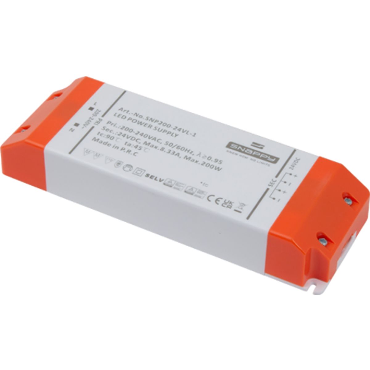 LED Driver 200W 24Vdc IP20