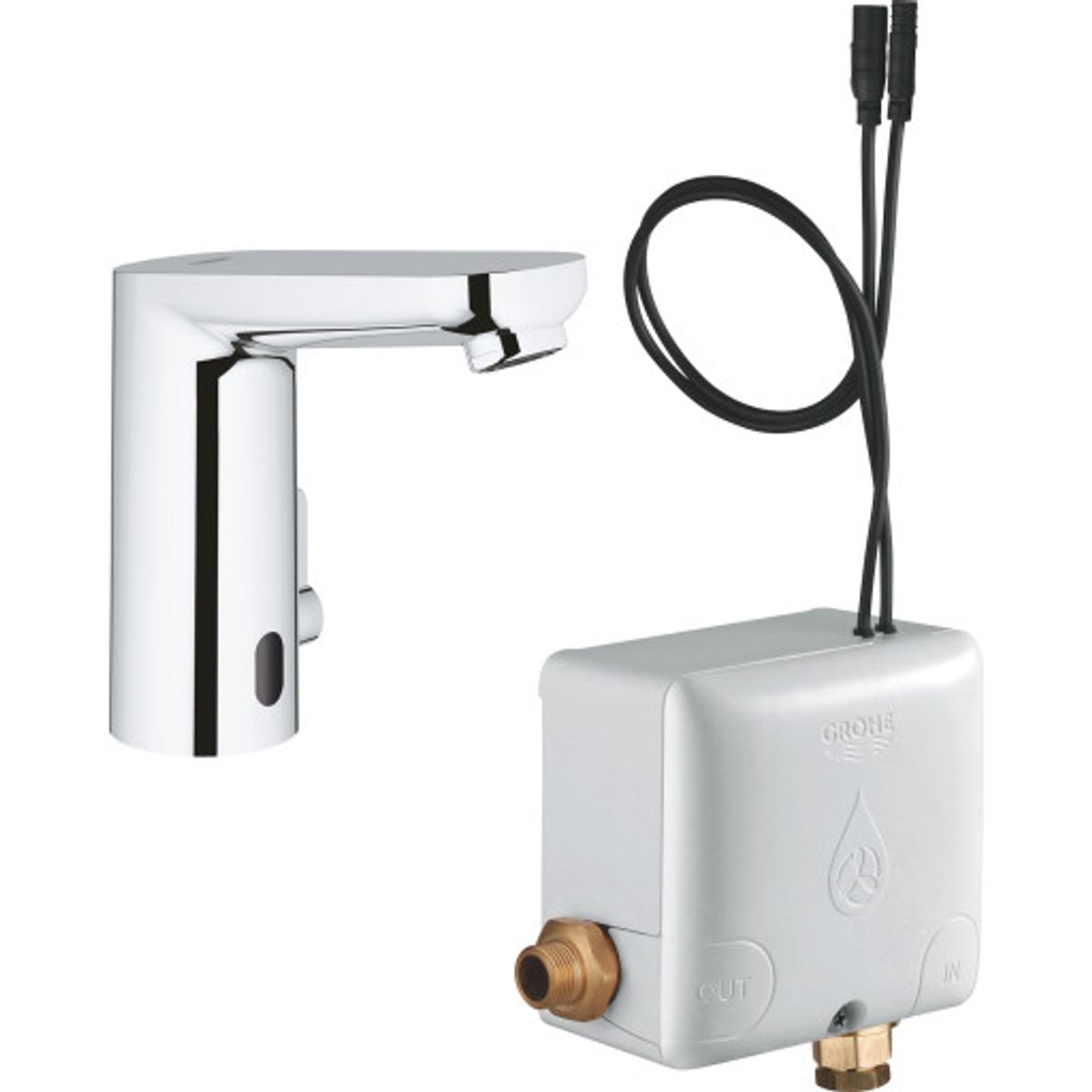 GROHE EUROSMART CE berøringsfri batteri 107mm tud/6V 1h m/bl t/h