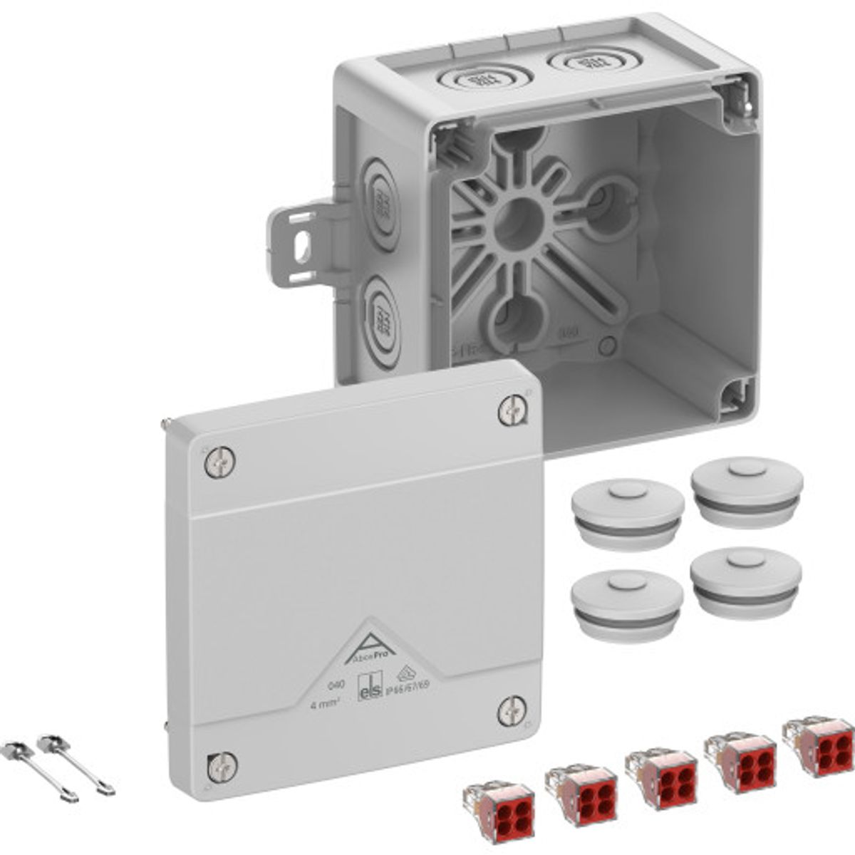 Forgreningsdåse Abox Pro 040 AB-4mm² grå