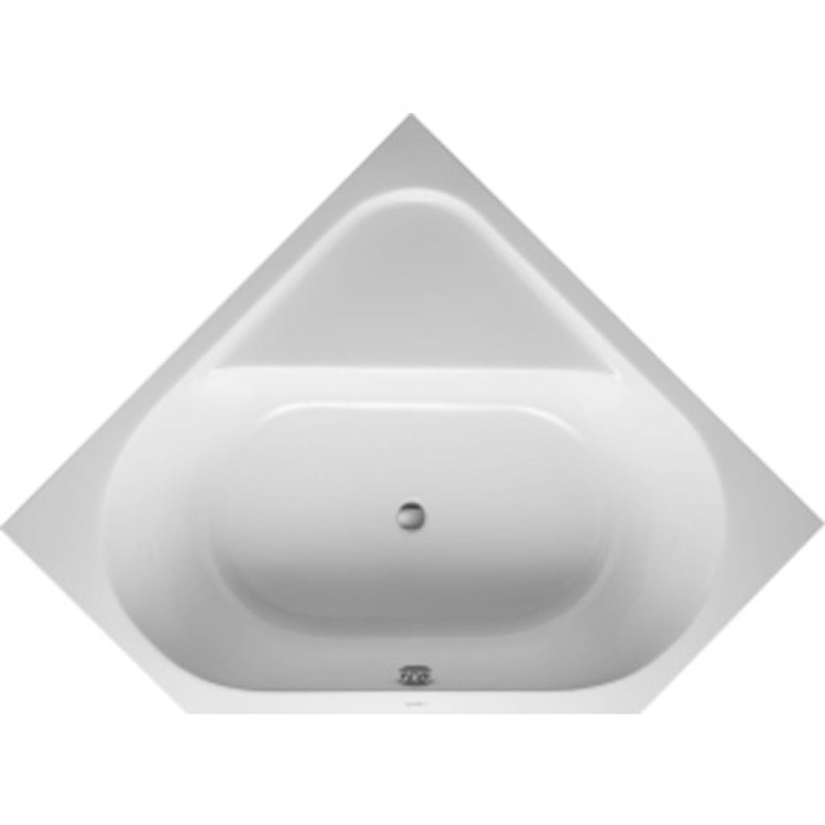 Duravit D-Code badekar, 140x140 cm, hvid