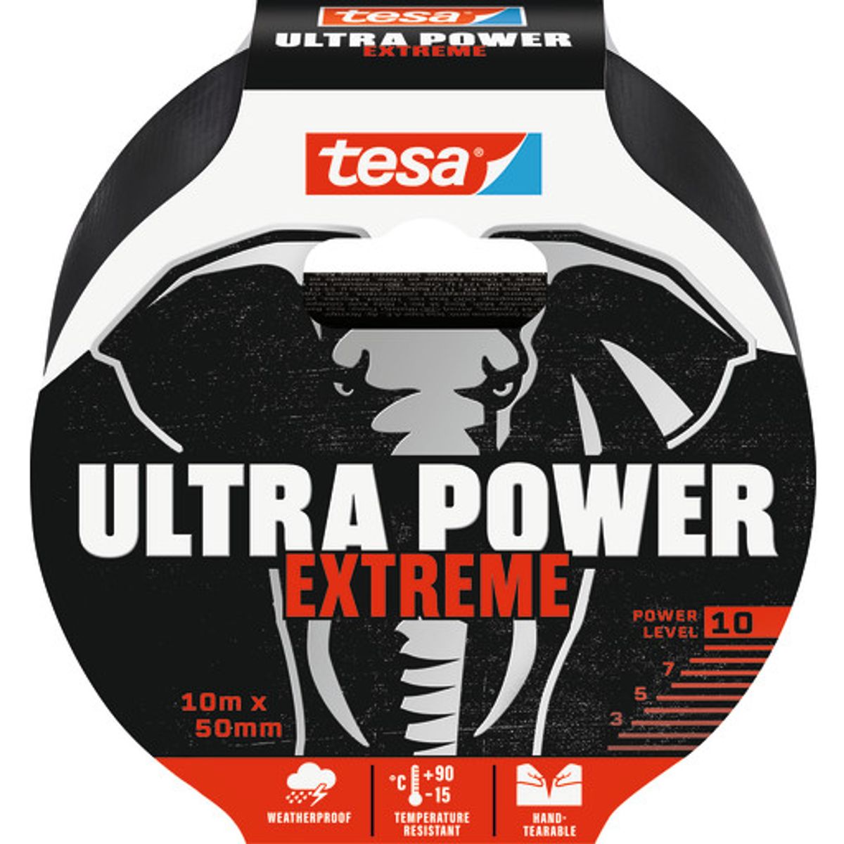 tesa reperationstape Ultra Power Extreme 50 mm x 10 m, sort