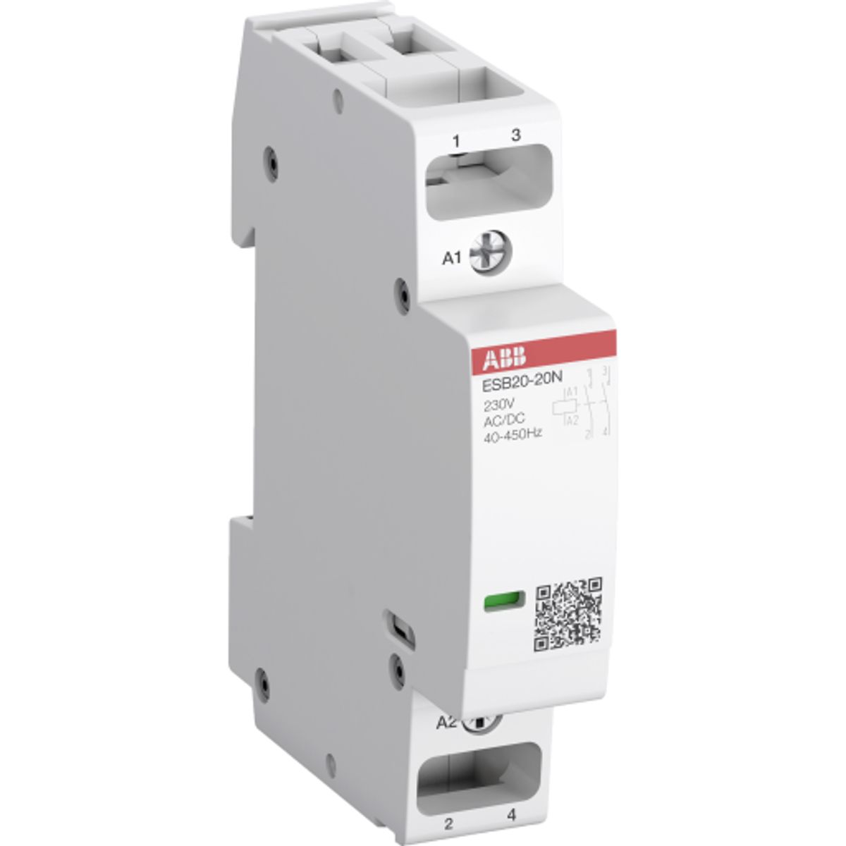 Installationskontaktor 20A, 2 NO, 230V, ESB20-20N-06