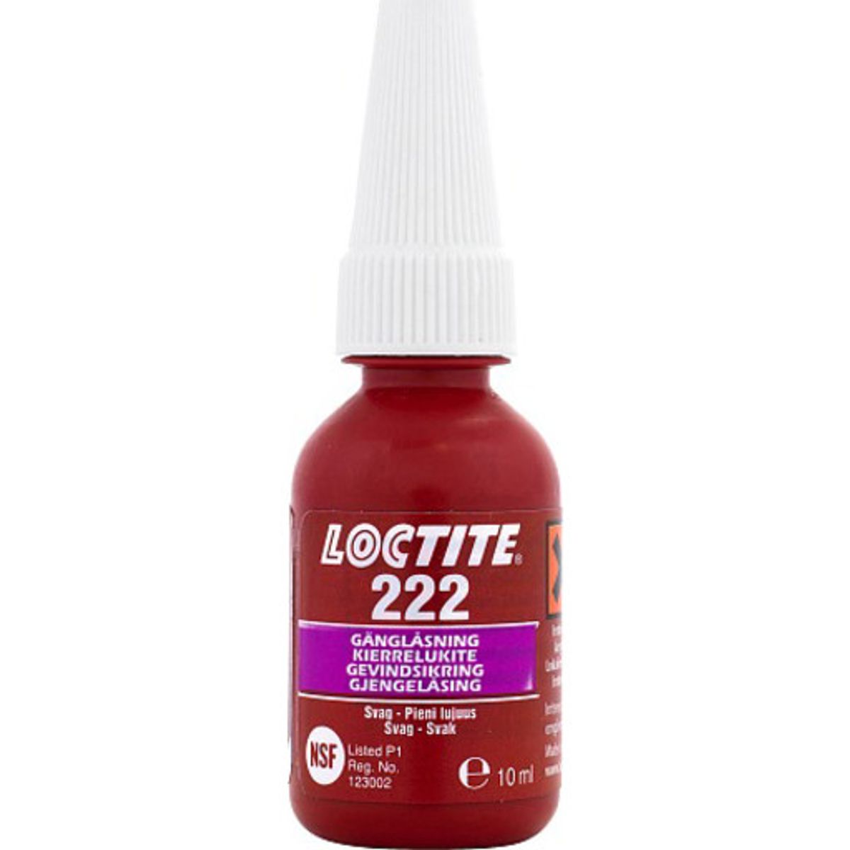 LOCTITE gevindsikring 222, lav styrke, 10 ml