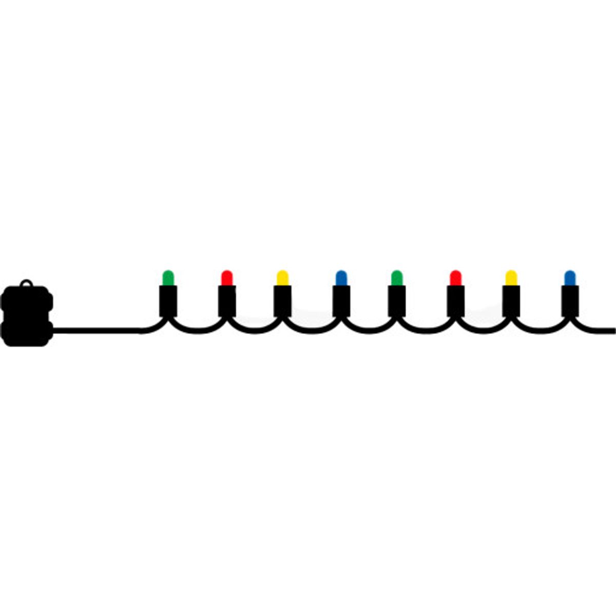 10 stk Sirius Easy-Line Batterikæde 40 LED, 3,9m, Multi