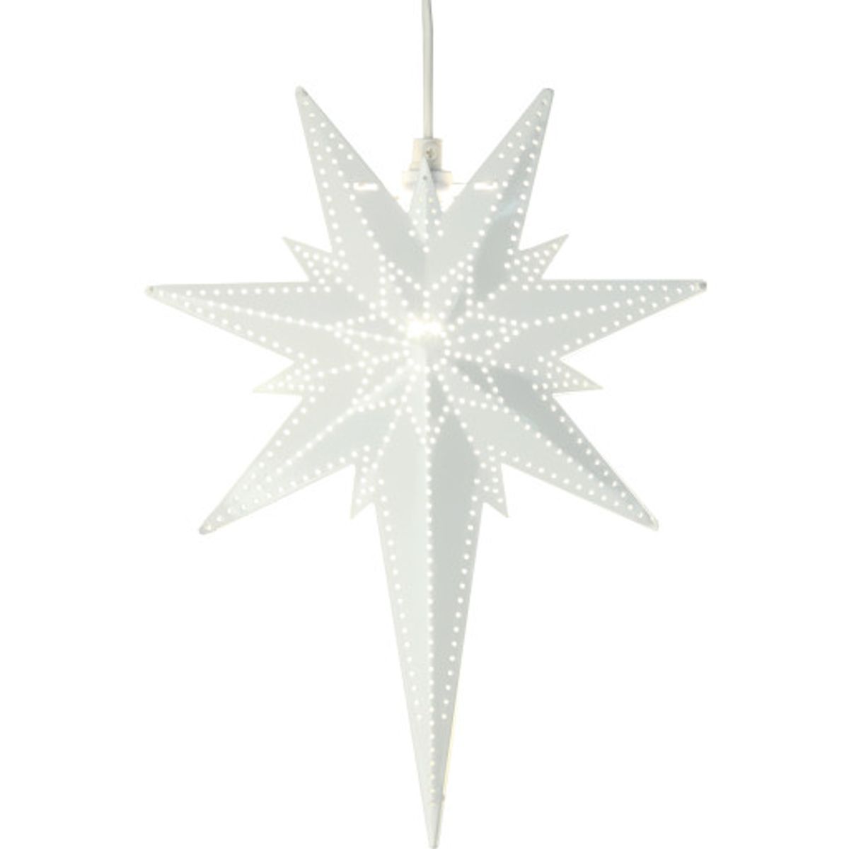 Star Trading Betlehem julestjerne med lys, 25 cm, hvid