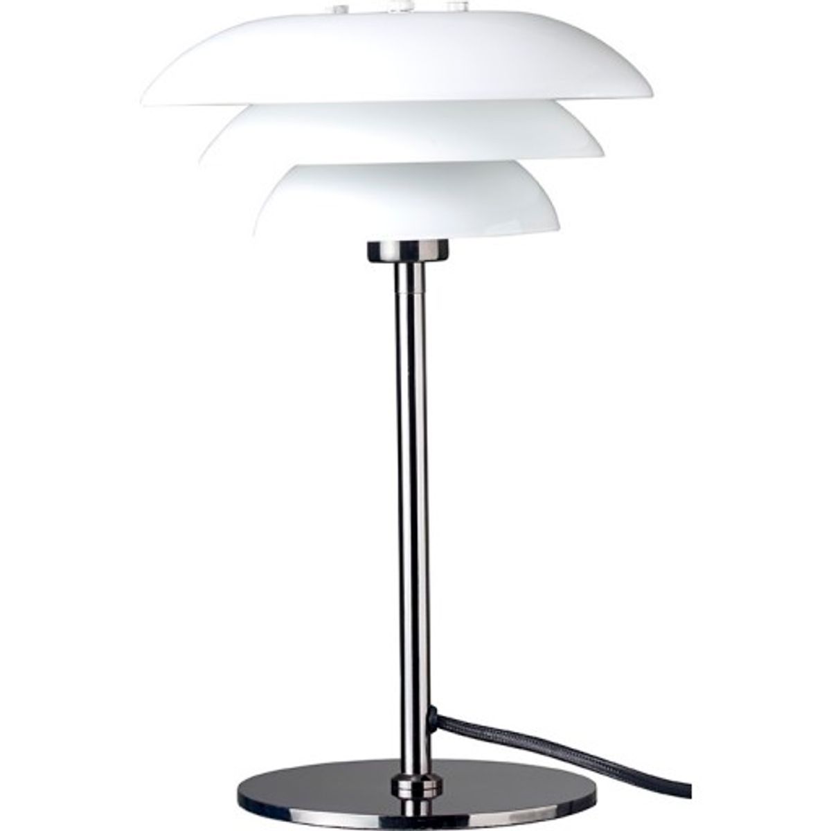 Dyberg Larsen DL20 bordlampe, krom/opal