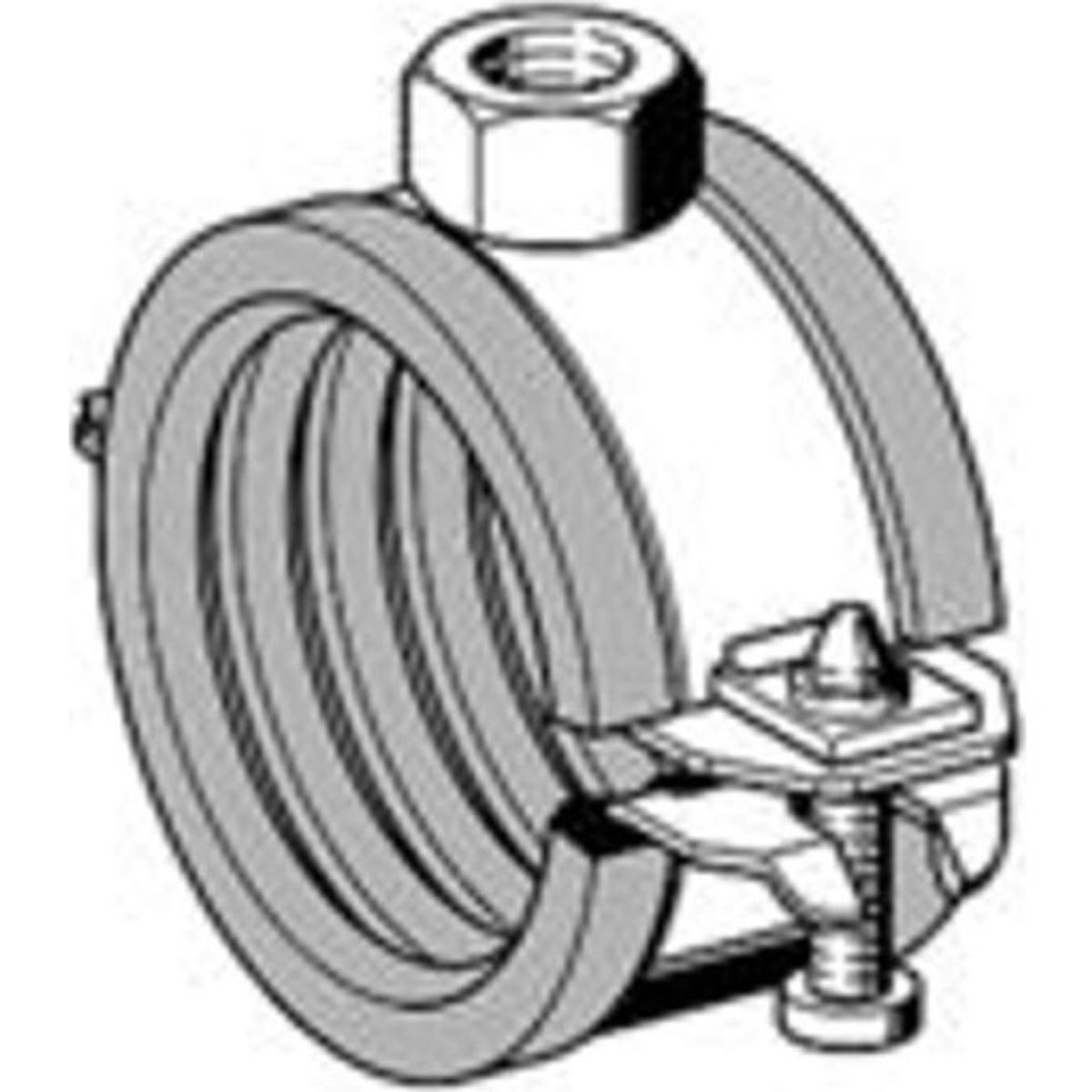 100 stk Scanclamp easyclip rørbøjle med gummiindlæg M8 (21 - 23 mm)