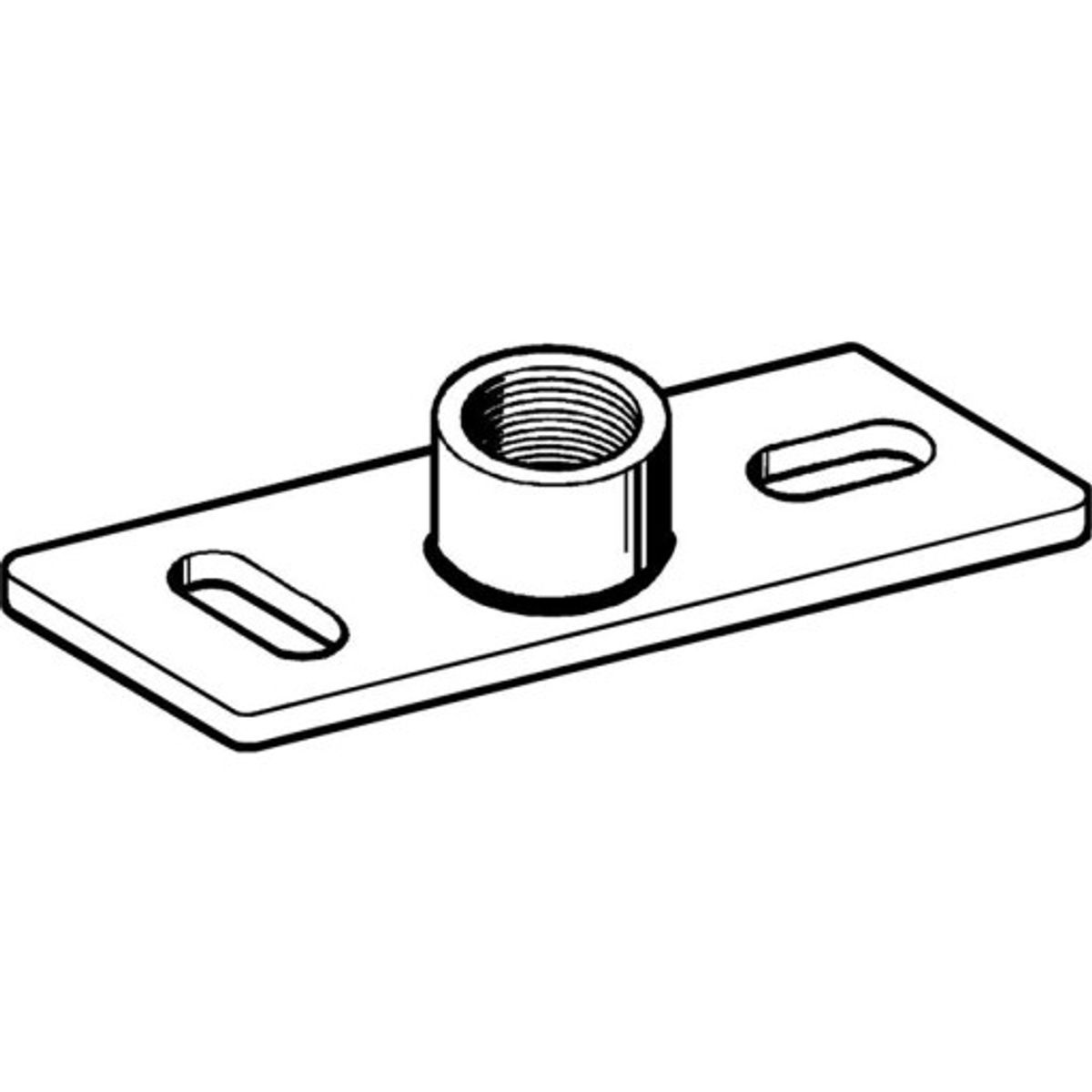 50 stk Scanclamp Grundflange stabil til ½" gevindrør 120x40mm