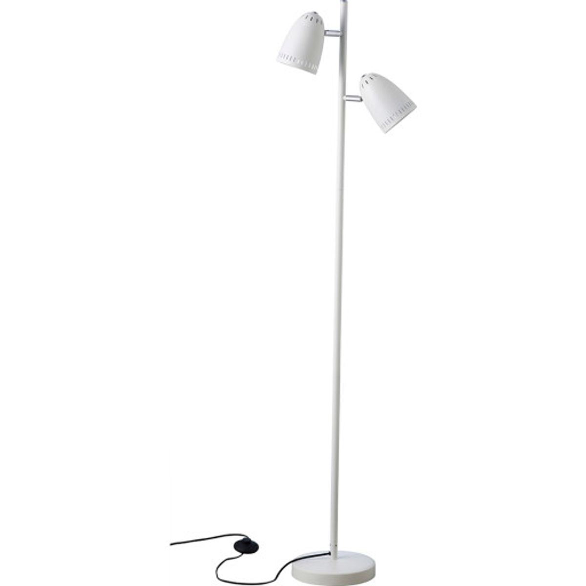 Superliving Dynamo Twin gulvlampe med 2 skærme, 145cm, hvid