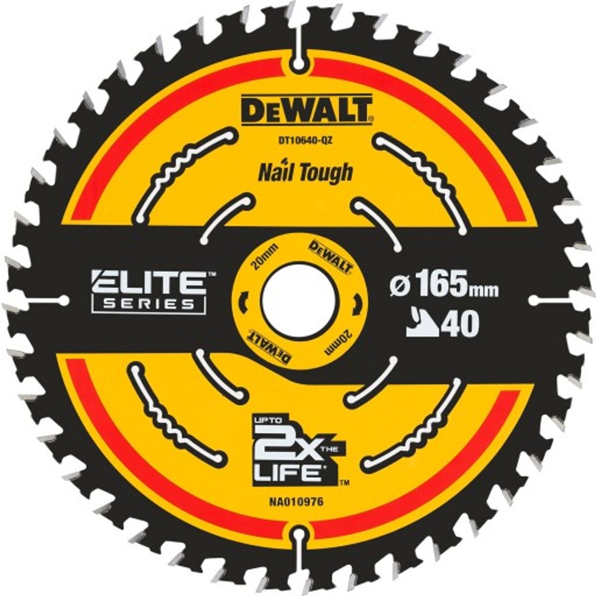 DEWALT CARBIDE ELITE rundsavklinge, Ø165/20 mm, 40 td.