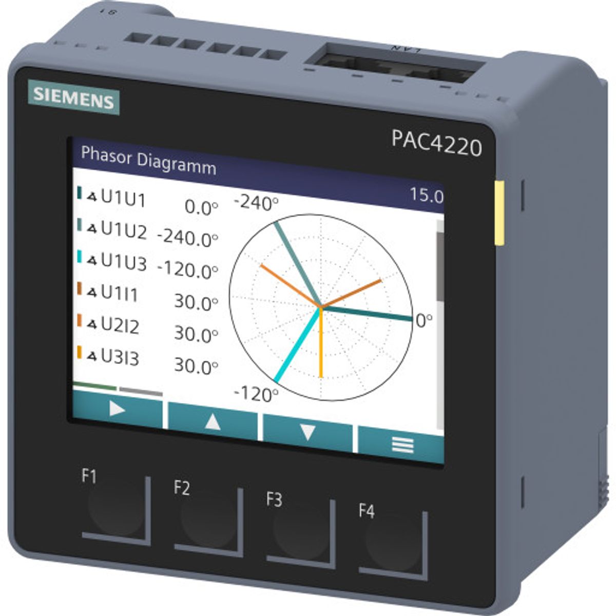 Sentron PAC4200 LCD 96 x 96 mm, skrue klemme, 7KM4220-0BA01-1EA0