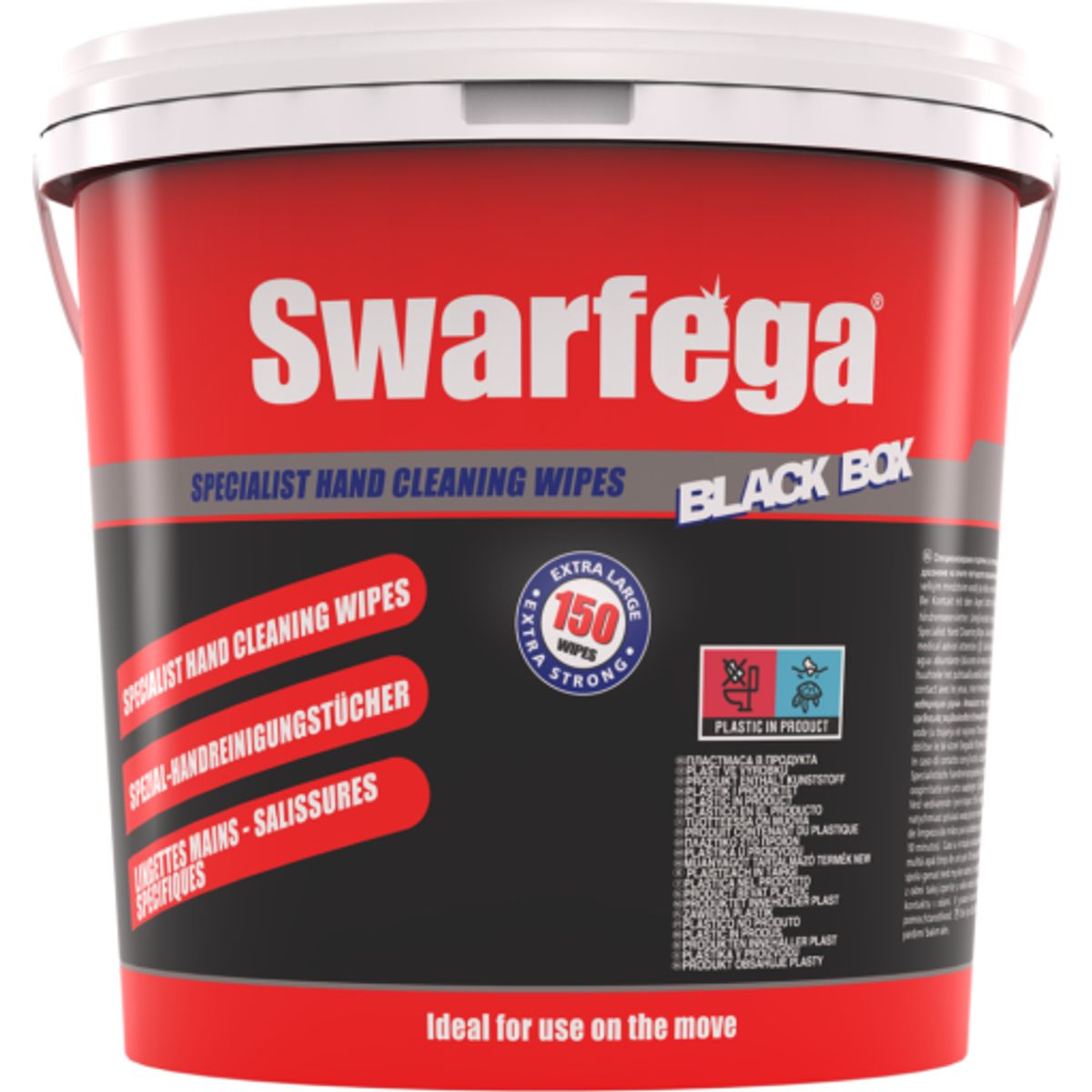 Swarfega renseserviet, Black dispenser box, 150 stk.