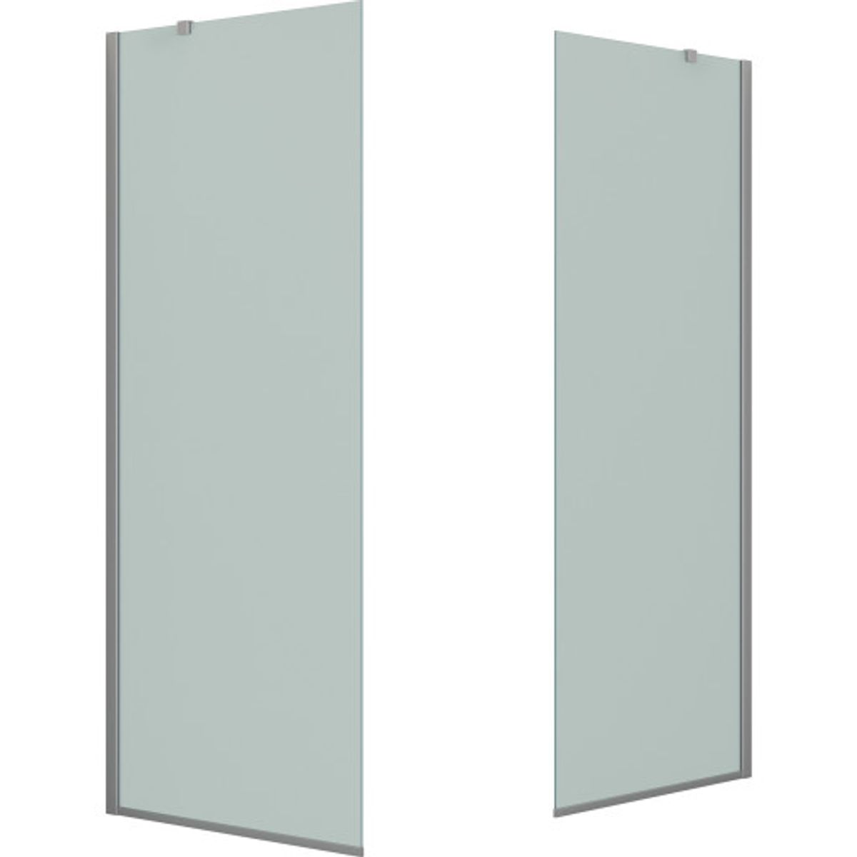 Dansani Match walk in bruseløsning, 87 cm, frostet glas, satin profil