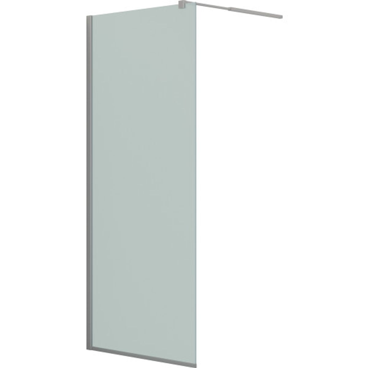 Dansani Match brusevæg, 87 cm,frostet glas, satin profil