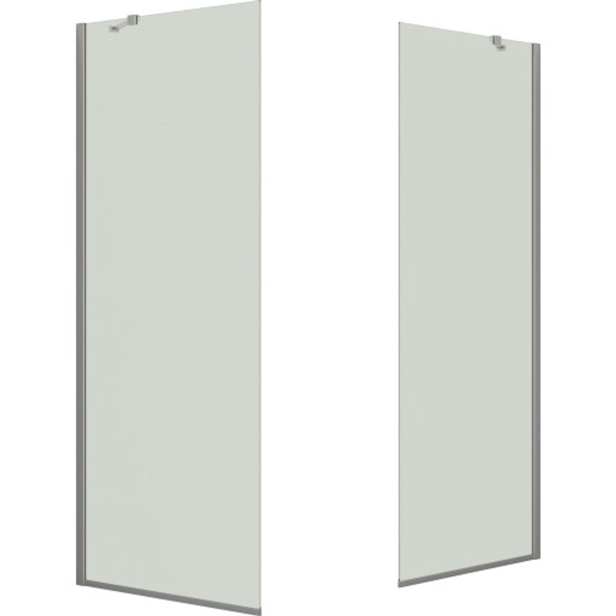 Dansani Match walk in bruseløsning, 77 cm, klart glas, satin profil