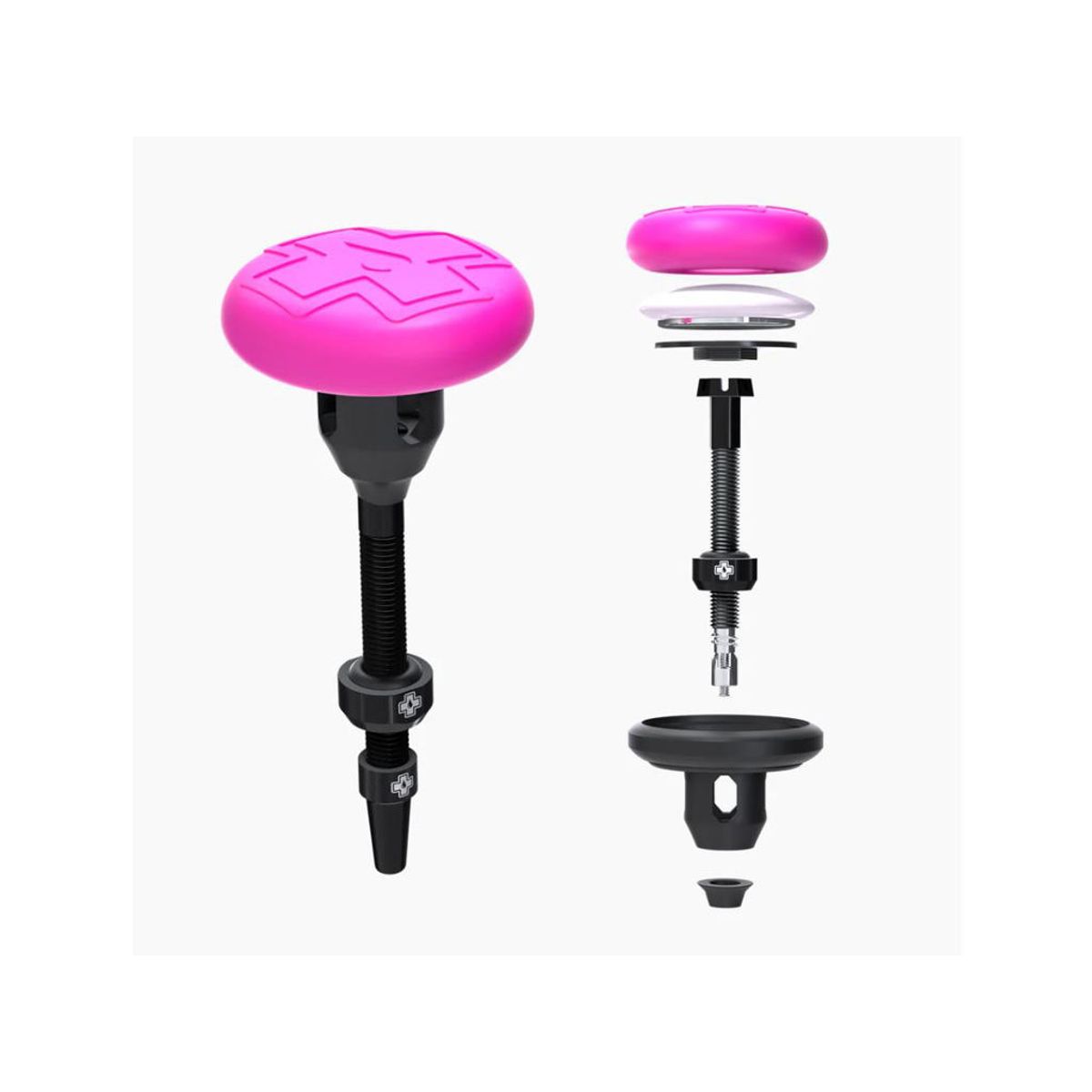 Muc-Off Tubeless Tag Holder - Holder til Apple Airtag - 44 mm - Sort/Pink