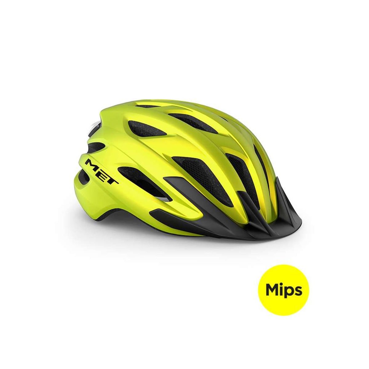 MET Crossover MIPS - Cykelhjelm - Mat lime gul - Str. 52-59 cm