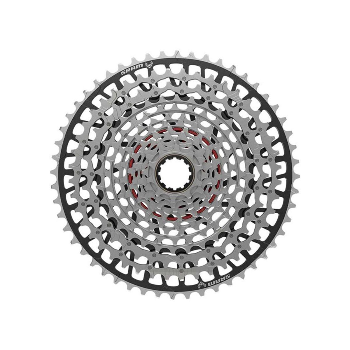 Sram kassette - XS-1297 T-Type Eagle - 12 Speed - 10-52T - Sort/Sølv