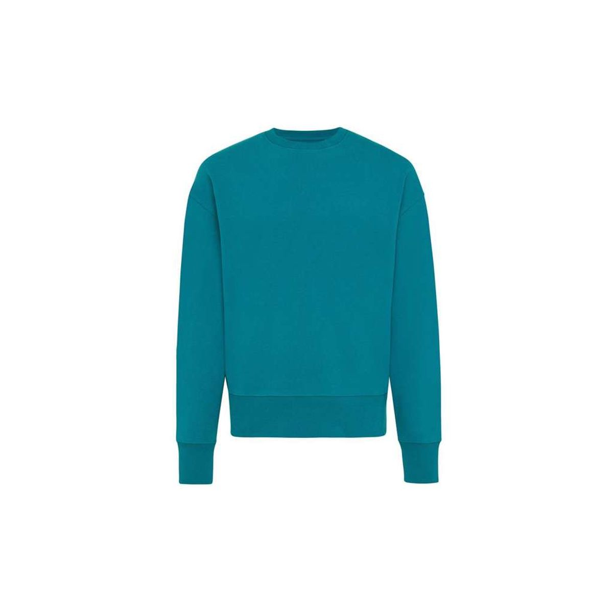 Iqoniq Kruger Afslappet Crew Neck i Genanvendt Bomuld, Verdigris