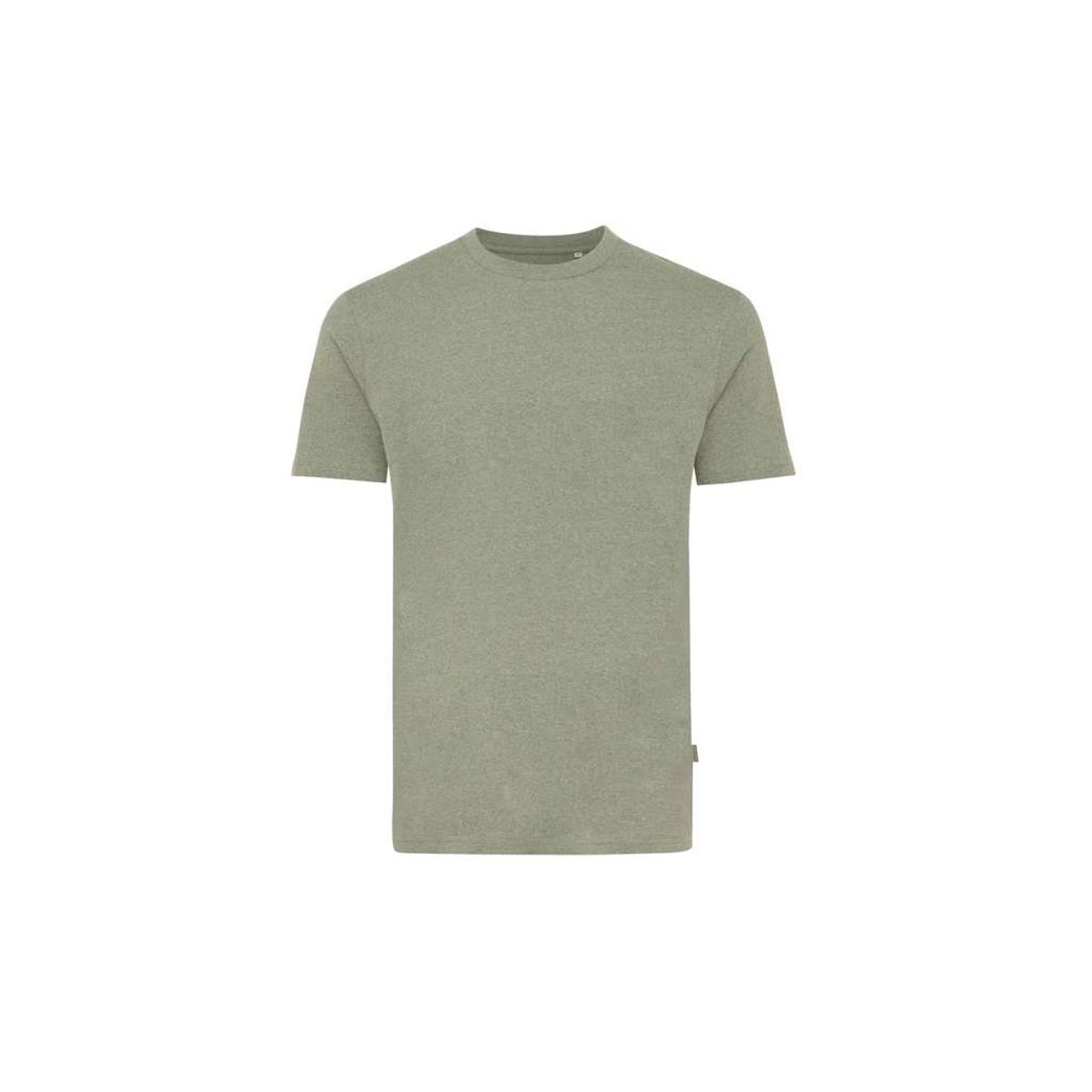 Iqoniq Manuel Ufarvet T-shirt i Genanvendt Bomuld, Heather Green