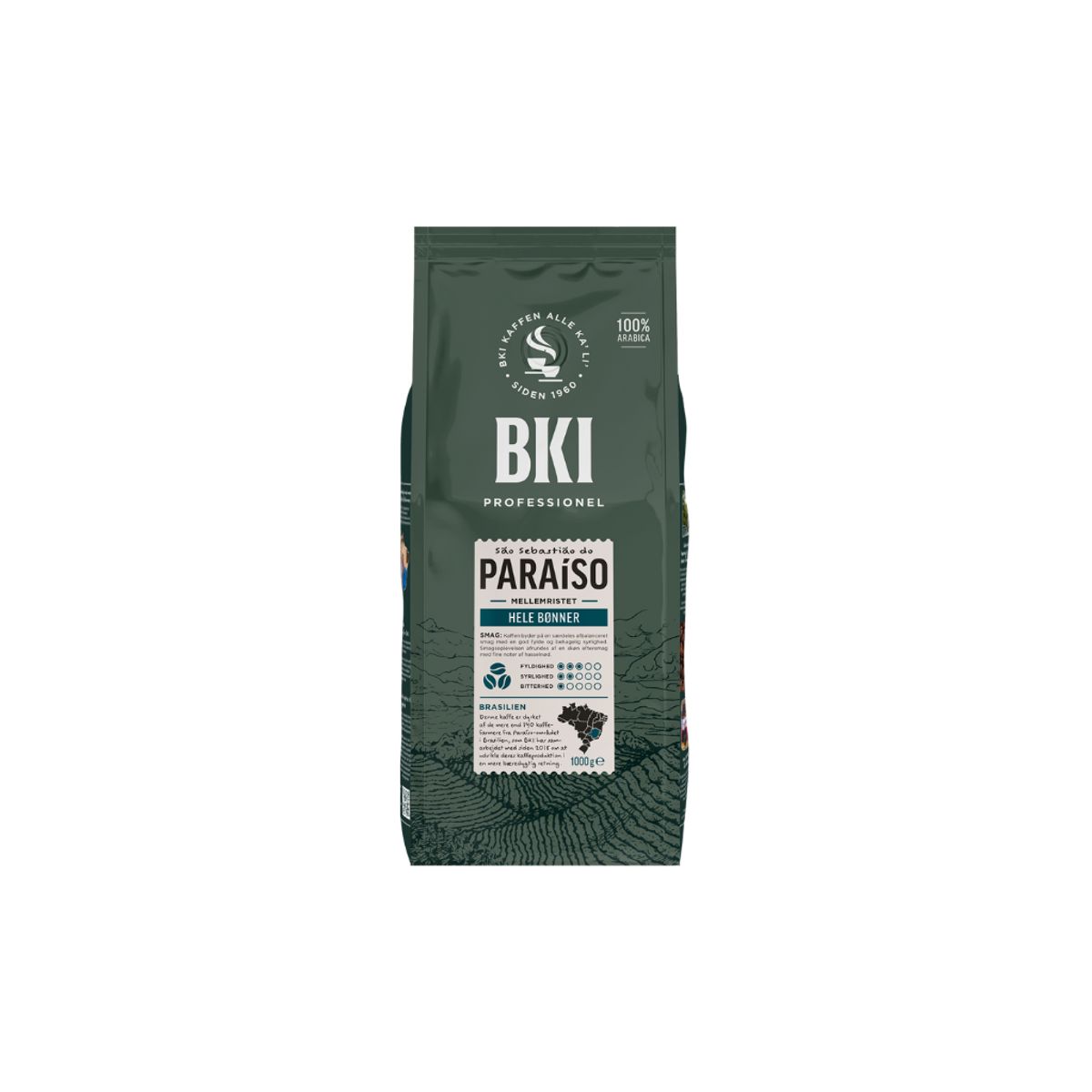 Kaffe BKI Paraiso Hele Bønner 1 kg