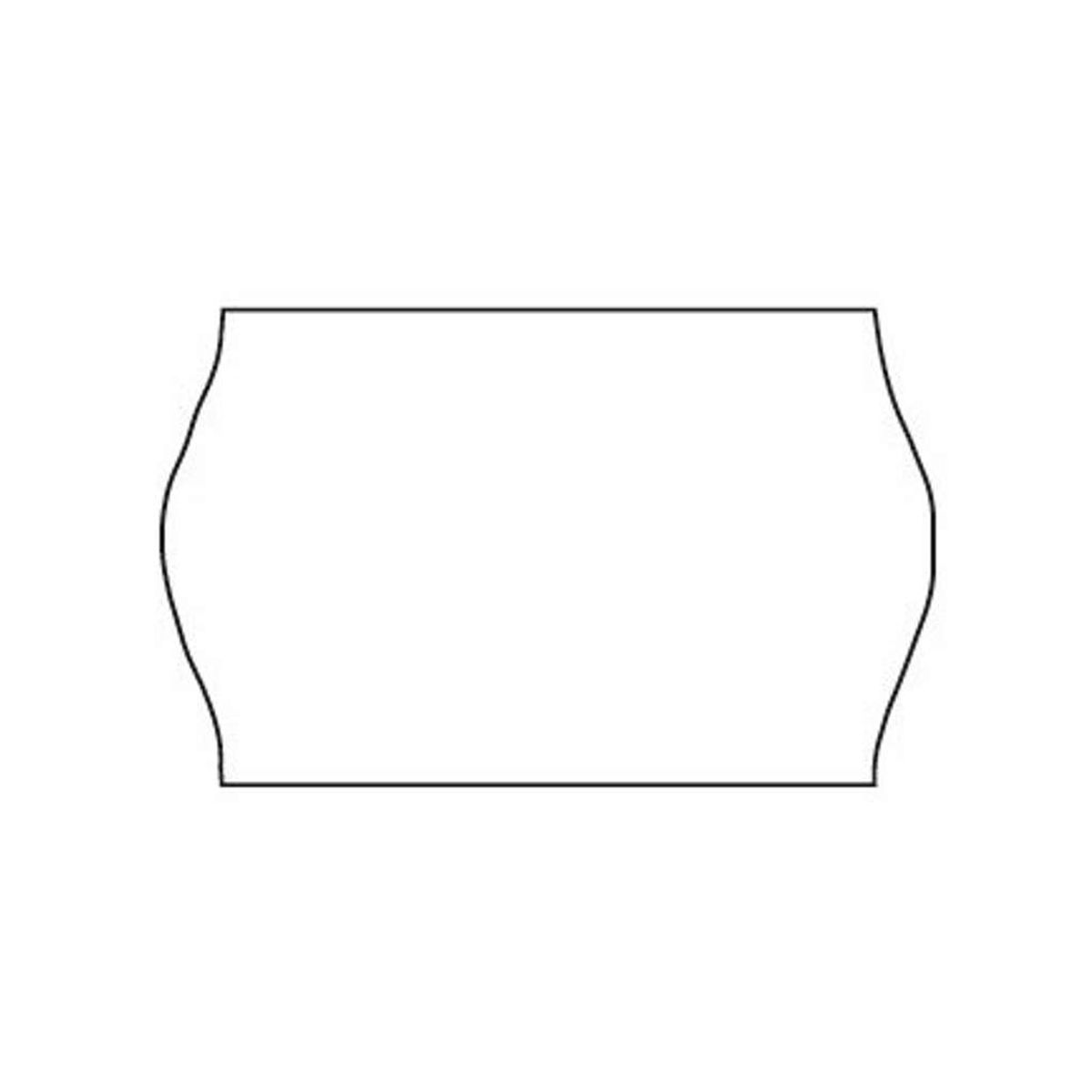 Prisetiket 26x16mm Aftagelig Hvid 1200 stk