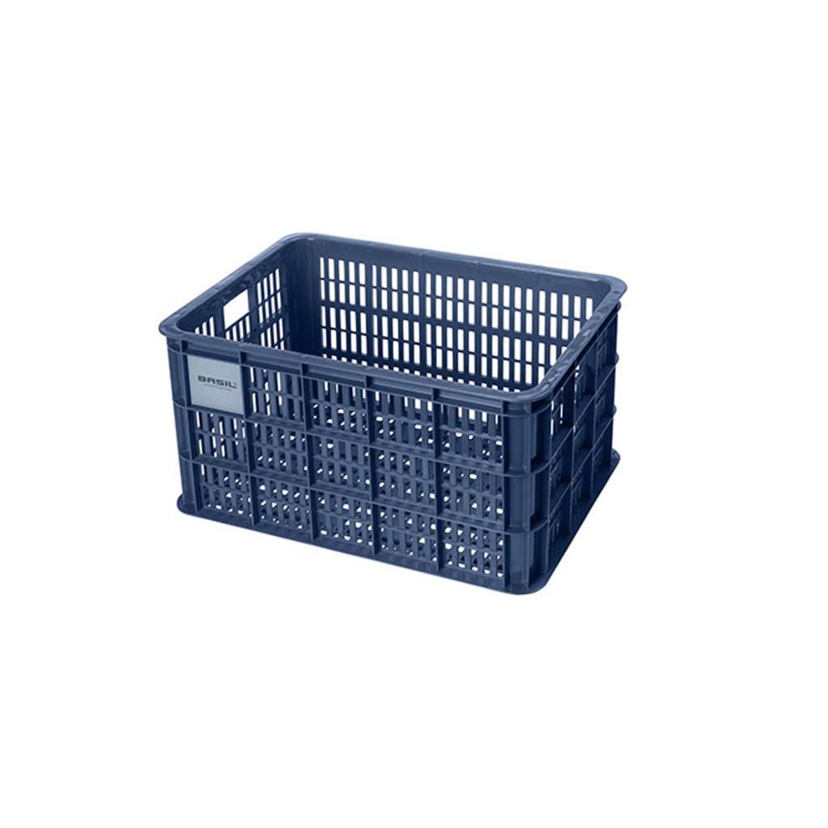 Basil Crate L - Plast kurv - Til opbevaring eller bagagebærer - Blå - 95% recycled material