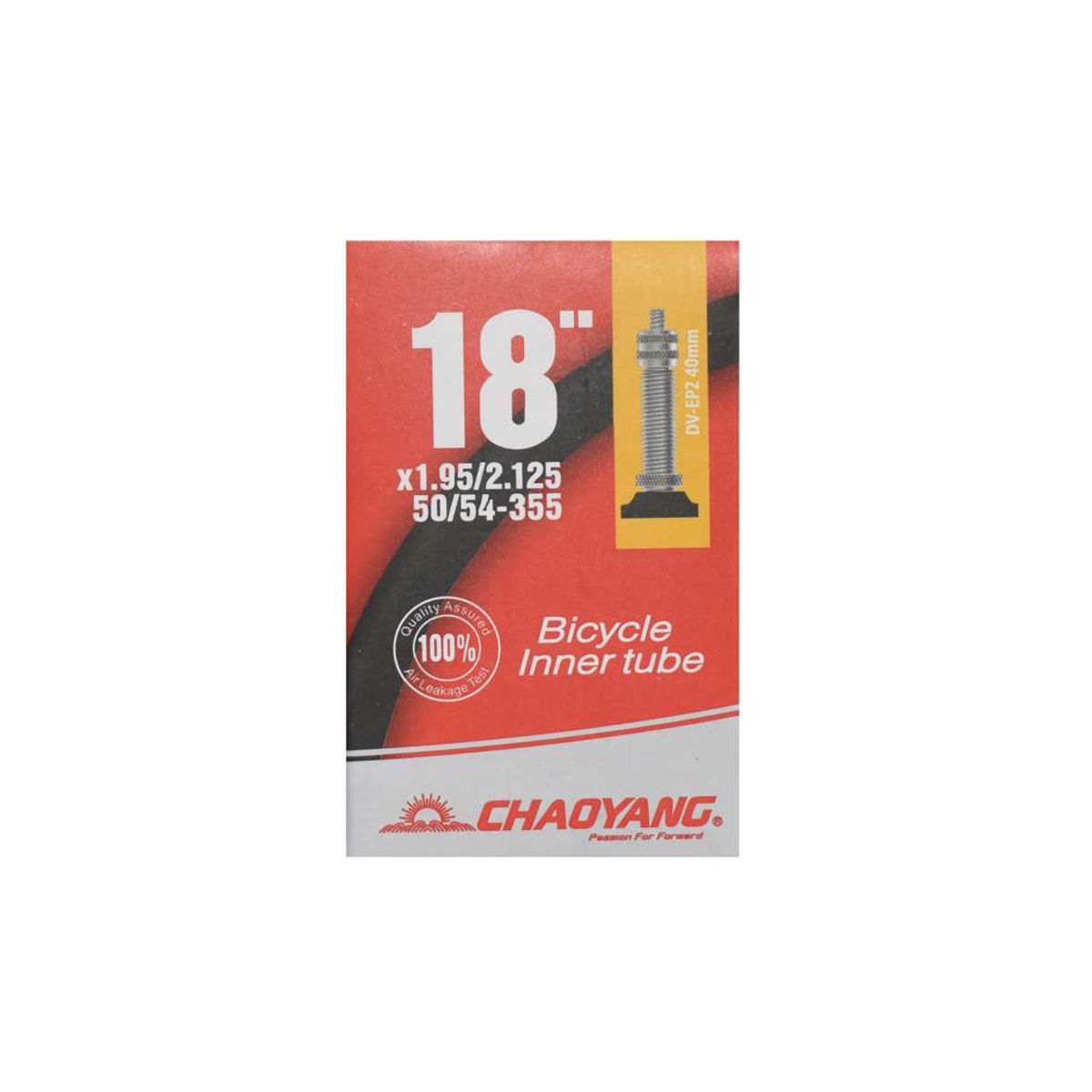 Chaoyang Slange 18 x 1.95-2.125 med 40mm lang Dunlop ventil