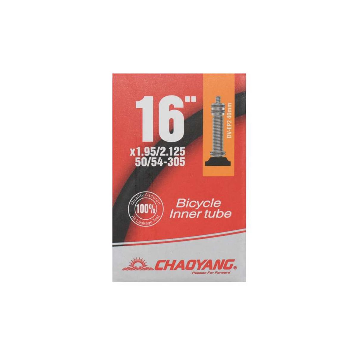 Chaoyang Slange 16 x 1.95-2.125 med 40mm lang Dunlop ventil