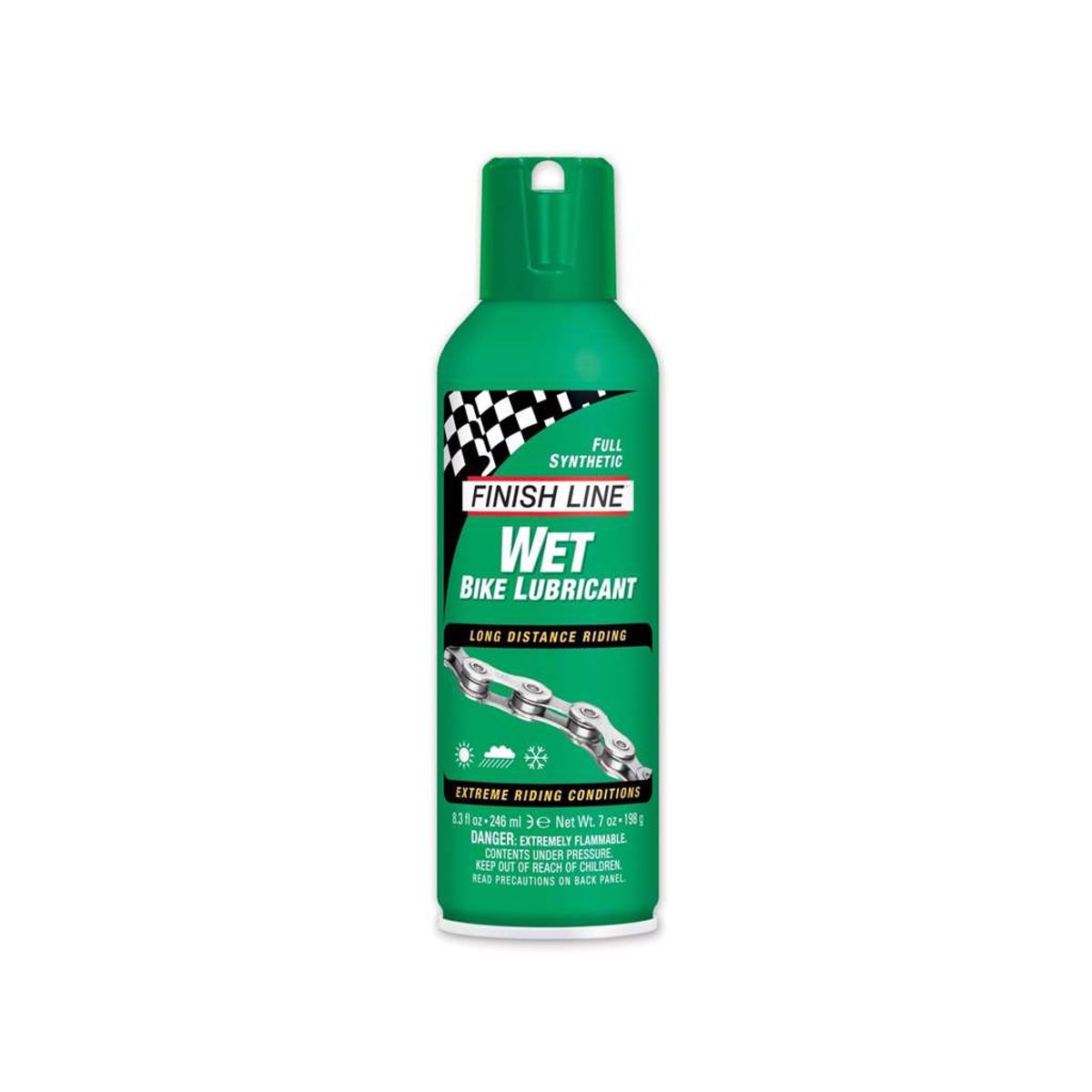 Finish Line - Wet Lube Cross country 240 ml spray - Grøn