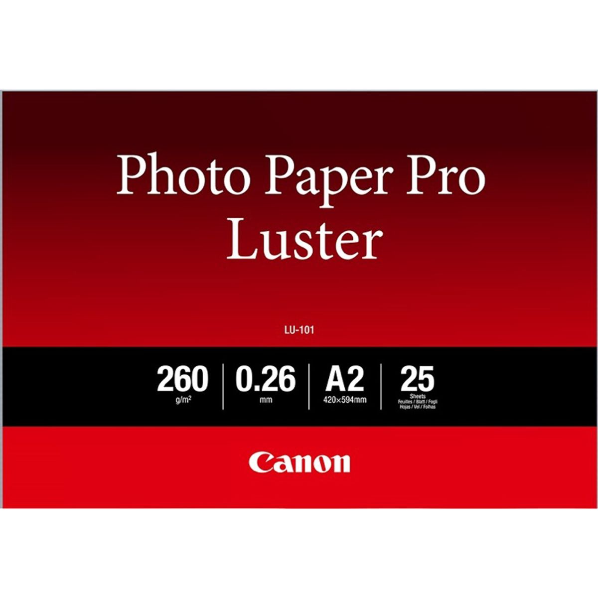 Fotopapir A2 Canon Lu-101 Luster 260g Inkjet 25 ark