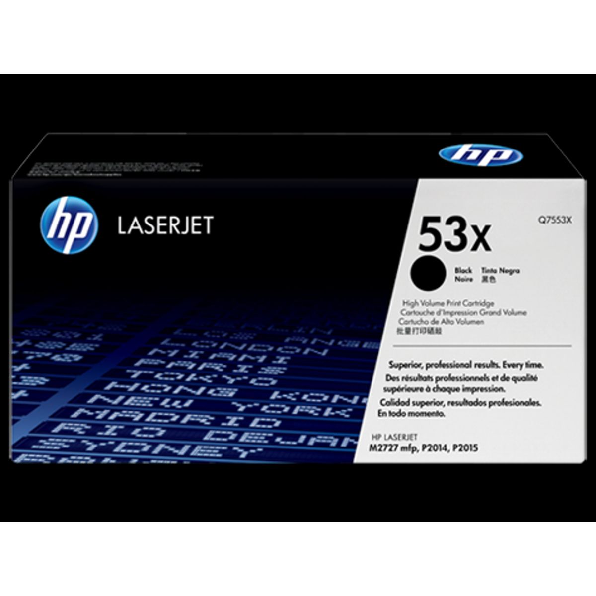 HP 53X Toner Q7553x Sort