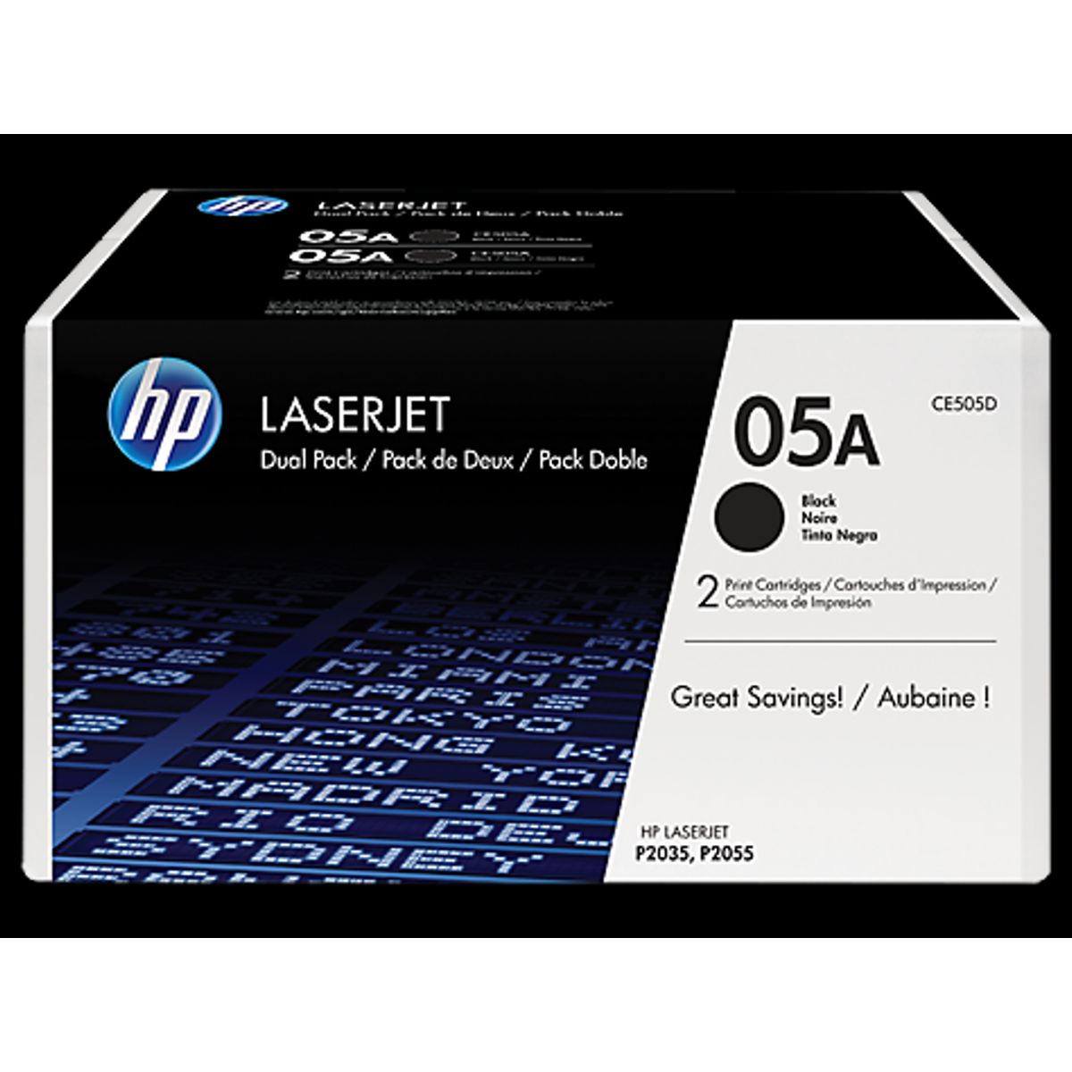 HP 05A Toner Ce505d 2x Sort