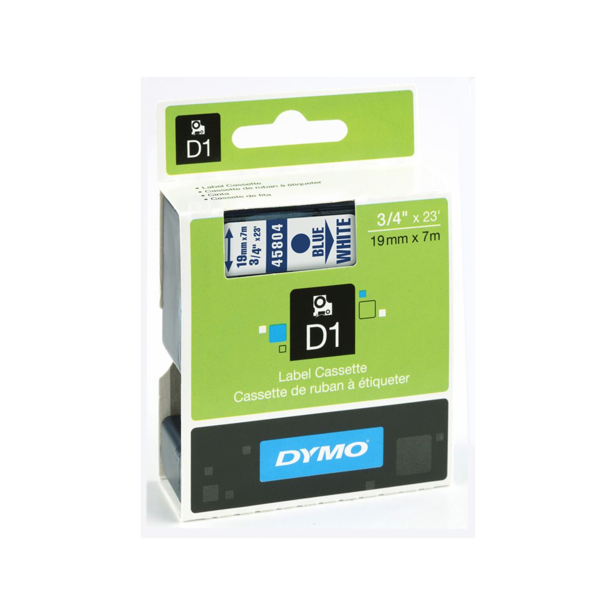 Dymo Tape 45804 19mm Blå/hvid