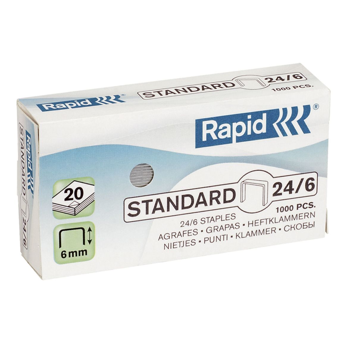 Hæfteklamme 24/6 Rapid 1000 stk.