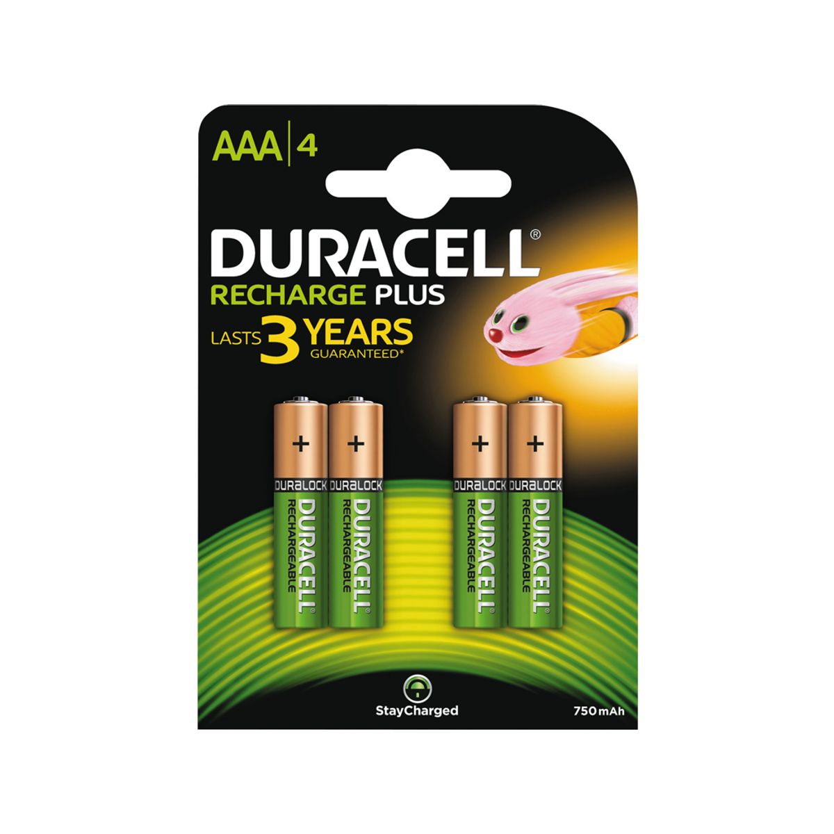 Batteri Duracell Genopladelig AAA 750 mAh 4 stk