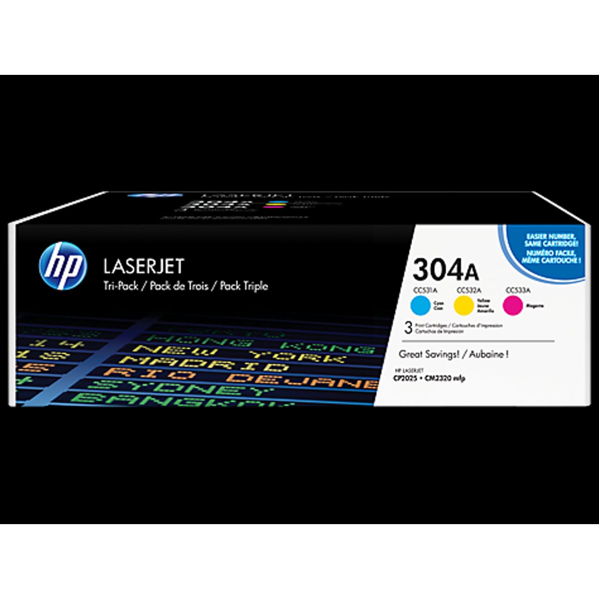 HP 304a Toner Cf372am CMY